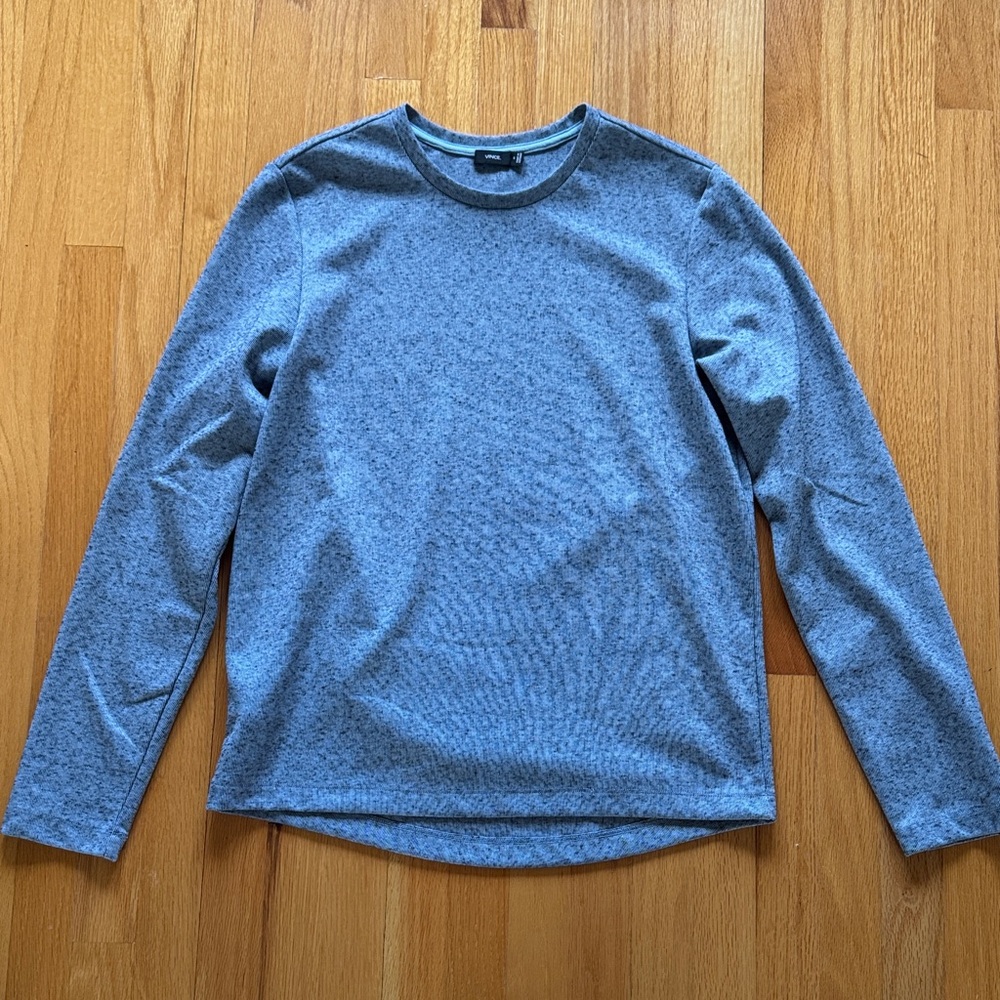 Vince Marled Blue Crewneck Sweater